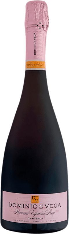 29,95 € Free Shipping | Rosé wine Dominio de la Vega Especial Rosé Reserve D.O. Cava Catalonia Spain Pinot Black Bottle 75 cl