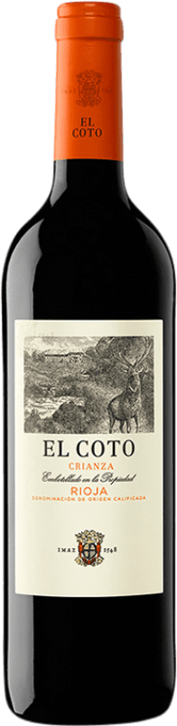 9,95 € Бесплатная доставка | Красное вино Coto de Rioja старения D.O.Ca. Rioja Ла-Риоха Испания Tempranillo бутылка 75 cl