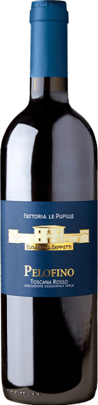 16,95 € Бесплатная доставка | Красное вино Le Pupille Pelofino молодое I.G.T. Toscana Тоскана Италия Merlot — Мерло, Cabernet Sauvignon — Каберне Совиньон, Sangiovese — Санджовезе Бутылка 75 cl