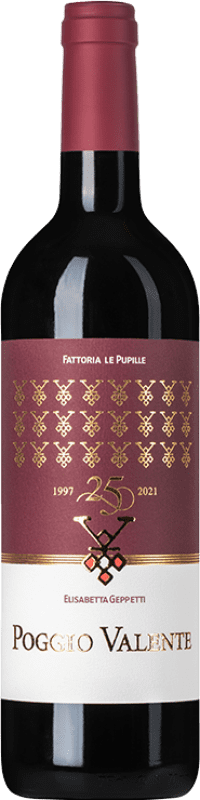 49,95 € Бесплатная доставка | Красное вино Le Pupille Poggio Valente Rosso I.G.T. Toscana Тоскана Италия Sangiovese бутылка 75 cl