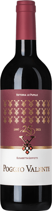 47,95 € Free Shipping | Red wine Le Pupille Poggio Valente Rosso I.G.T. Toscana Tuscany Italy Sangiovese Bottle 75 cl