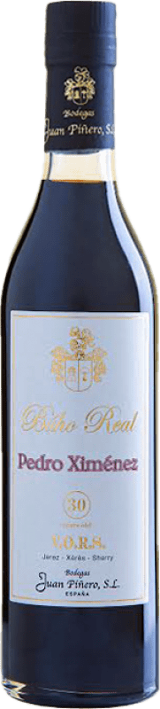 127,95 € Envio grátis | Vinho doce Juan Piñero Búho Real VORS D.O. Jerez-Xérès-Sherry Andaluzia Espanha Pedro Ximénez Garrafa Medium 50 cl