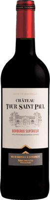 9,95 € Envio grátis | Vinho tinto Kressmann Château Tour Saint Paul A.O.C. Bordeaux Supérieur Bordeaux França Merlot, Cabernet Sauvignon Garrafa 75 cl