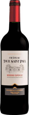 9,95 € Spedizione Gratuita | Vino Rosso Kressmann Château Tour Saint Paul Superiore A.O.C. Bordeaux bordò Francia Merlot, Cabernet Sauvignon Bottiglia 75 cl