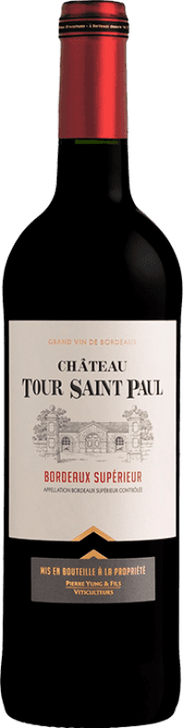9,95 € Envio grátis | Vinho Tinto Kressmann Château Tour Saint Paul Superior A.O.C. Bordeaux Bordeaux França Merlot, Cabernet Sauvignon 75 cl