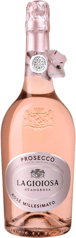 15,95 € Spedizione Gratuita | Spumante rosato La Gioiosa Rosé D.O.C. Prosecco Italia Pinot Nero, Glera Bottiglia 75 cl