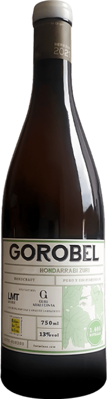 25,95 € Envio grátis | Vinho branco LMT Luis Moya Gorobel D.O. Bizkaiko Txakolina País Basco Espanha Hondarribi Zuri Garrafa 75 cl