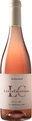 12,95 € 免费送货 | 玫瑰酒 López Cristóbal Rosado D.O. Ribera del Duero 卡斯蒂利亚莱昂 西班牙 Tempranillo 瓶子 75 cl