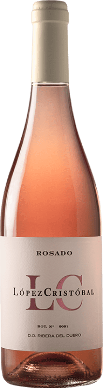 13,95 € Free Shipping | Rosé Wine López Cristóbal D.O. Ribera del Duero Castilla y León Spain Tempranillo Bottle 75 cl