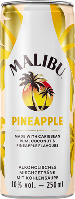 2,95 € 免费送货 | 朗姆酒 Malibu Fizzy Pineapple 巴巴多斯 铝罐 25 cl