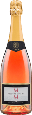 6,95 € Envio grátis | Espumante rosé Marqués de La Concordia MM Selección Especial Rosé Brut D.O. Cava Catalunha Espanha Monastrell, Pinot Preto Garrafa 75 cl