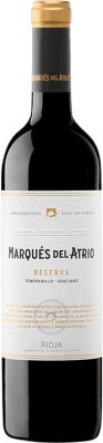 13,95 € Бесплатная доставка | Красное вино Marqués del Atrio Резерв D.O.Ca. Rioja Ла-Риоха Испания Tempranillo, Graciano бутылка 75 cl