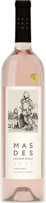 23,95 € Envio grátis | Vinho Rosé Mas des Infermières Chevalier Rosé A.O.C. Côtes du Luberon França Syrah, Garnacha — Grenache, Clairette 75 cl