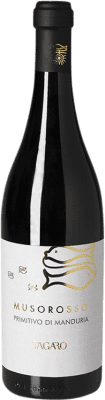 22,95 € Spedizione Gratuita | Vino rosso Masseria Tagaro Muso Rosso D.O.C. Primitivo di Manduria Italia Primitivo Bottiglia 75 cl