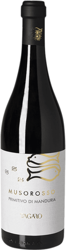 22,95 € 免费送货 | 红酒 Masseria Tagaro Muso Rosso D.O.C. Primitivo di Manduria 意大利 Primitivo 瓶子 75 cl