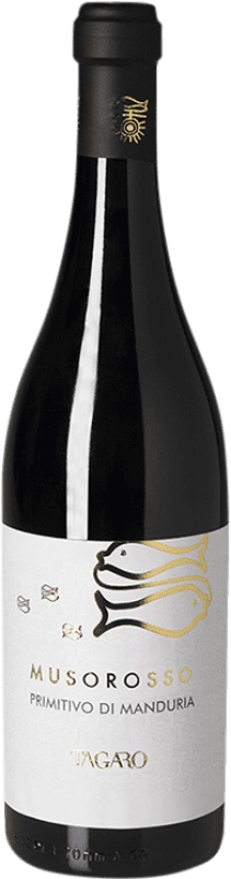 22,95 € Envio grátis | Vinho tinto Masseria Tagaro Muso Rosso D.O.C. Primitivo di Manduria Itália Primitivo Garrafa 75 cl