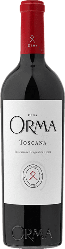 115,95 € Kostenloser Versand | Rotwein Podere Orma I.G.T. Toscana Toskana Italien Merlot, Cabernet Sauvignon, Cabernet Franc Flasche 75 cl