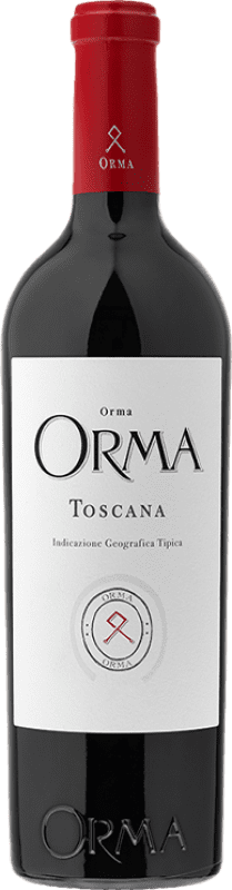 93,95 € Envío gratis | Vino Tinto Podere Orma I.G.T. Toscana Toscana Italia Merlot, Cabernet Sauvignon, Cabernet Franc 75 cl