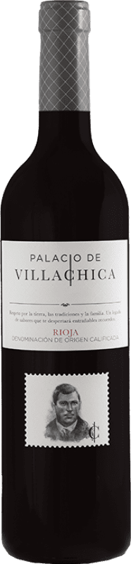 16,95 € 免费送货 | 红酒 Palacio de Villachica 岁 D.O.Ca. Rioja 拉里奥哈 西班牙 Tempranillo, Grenache, Mazuelo 瓶子 75 cl