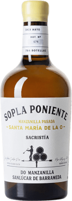49,95 € Envío gratis | Vino Generoso Fortificado Pepe Rodríguez de Vera Sopla Poniente Santa María de la O Saca D.O. Manzanilla-Sanlúcar de Barrameda Andalucía España Palomino Fino Botella Medium 50 cl