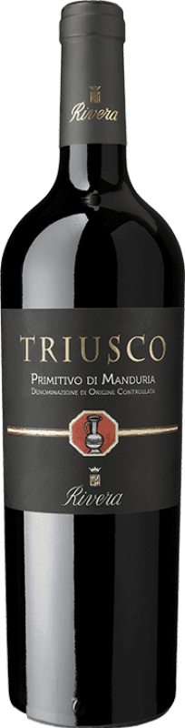 17,95 € Envio grátis | Vinho tinto Vinicola Rivera Triusco D.O.C. Primitivo di Manduria Itália Primitivo Garrafa 75 cl