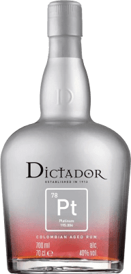 121,95 € 免费送货 | 朗姆酒 Dictador Platinum 哥伦比亚 瓶子 70 cl