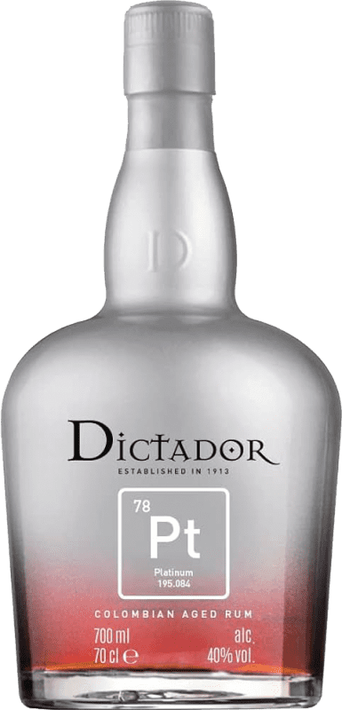 127,95 € Envío gratis | Ron Dictador Platinum Colombia Botella 70 cl