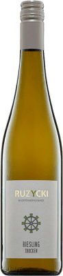 13,95 € Бесплатная доставка | Белое вино Ruzycki Klostermühlenhof Hahnheimer Q.b.A. Rheinhessen Rheinhessen Германия Riesling бутылка 75 cl