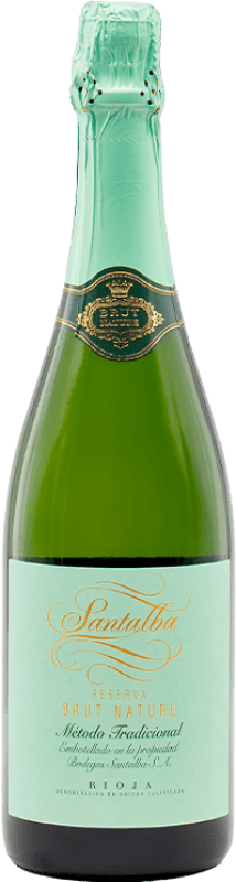 31,95 € Бесплатная доставка | Белое игристое вино Santalba Brut Nature — Брют Натюр Резерва D.O.Ca. Rioja Ла-Риоха Испания Viura — Виура Бутылка 75 cl