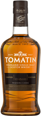 162,95 € 免费送货 | 威士忌单一麦芽威士忌 Tomatin Madeira Cask Colección Portuguesa 苏格兰 英国 15 岁 瓶子 70 cl