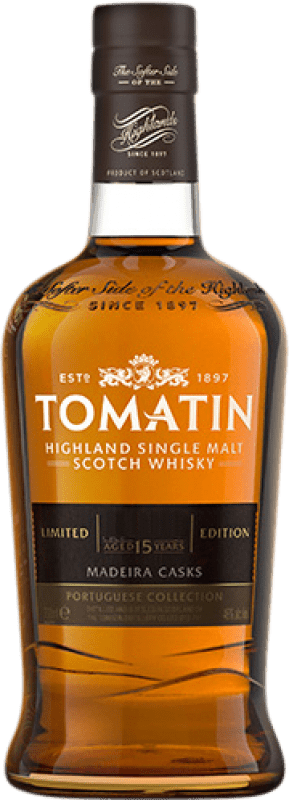 162,95 € Free Shipping | Whisky Single Malt Tomatin Madeira Cask Colección Portuguesa Scotland United Kingdom 15 Years Bottle 70 cl
