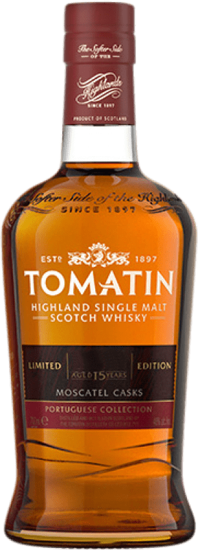 162,95 € Free Shipping | Whisky Single Malt Tomatin Moscatel Cask Colección Portuguesa Scotland United Kingdom 15 Years Bottle 70 cl
