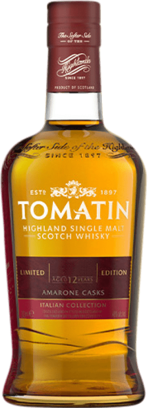 129,95 € Envoi gratuit | Single Malt Whisky Tomatin Amarone Cask Colección Italiana Ecosse Royaume-Uni 12 Ans Bouteille 70 cl