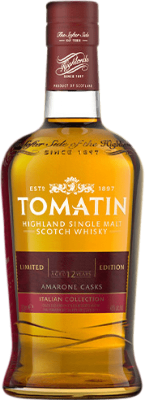 135,95 € 免费送货 | 单一麦芽威士忌 Tomatin Italiana Amarone Cask Finish — 橡木桶陈酿收尾, Colección — 系列 苏格兰 英国 12 岁 70 cl