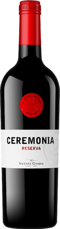 17,95 € Free Shipping | Red Wine Vicente Gandía Ceremonia de Autor Reserve — Aged D.O. Utiel-Requena Valencian Community Spain Tempranillo, Cabernet Sauvignon, Bobal Bottle 75 cl