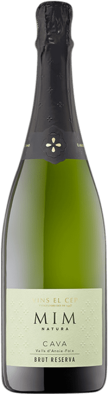 19,95 € Бесплатная доставка | Белое игристое El Cep MIM Natura брют Резерв D.O. Cava Каталония Испания Macabeo, Xarel·lo, Chardonnay, Parellada бутылка 75 cl