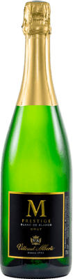 7,95 € 送料無料 | 白のスパークリングワイン Vitteaut Alberti M Blanc de Blancs, Prestige — プレステージ フランス Moscato — モスカート, Chardonnay — シャルドネ, Chenin — シュナン 75 cl