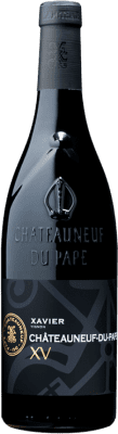 36,95 € Envío gratis | Vino tinto Xavier Vignon XV A.O.C. Châteauneuf-du-Pape Francia Syrah, Garnacha, Mourvèdre Botella 75 cl