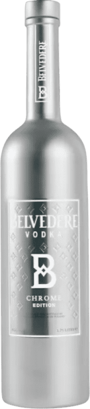 174,95 € Free Shipping | Vodka Belvedere Chrome Edition Poland Small Bottle 16 cl