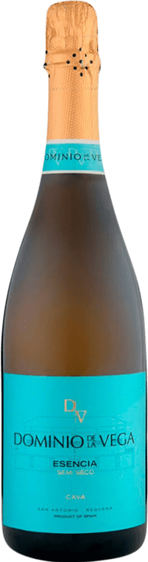 11,95 € Kostenloser Versand | Weißer Sekt Dominio de la Vega Esencia Etiqueta Azul Semiseco — Halbtrocken D.O. Cava Katalonien Spanien Macabeo Flasche 75 cl