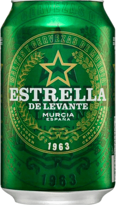 16,95 € Envoi gratuit | Boîte de 24 unités Bière Estrella de Levante Région de Murcie Espagne Boîte 33 cl