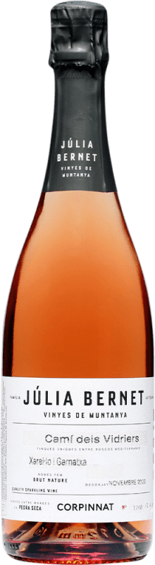 27,95 € Envío gratis | Espumoso rosado Júlia Bernet Brut Nature Corpinnat Cataluña España Garnacha, Xarel·lo Botella 75 cl