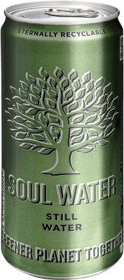 23,95 € 免费送货 | 盒装24个 水 Menno Koopmans Soul Water Still 巴利阿里群岛 西班牙 铝罐 33 cl