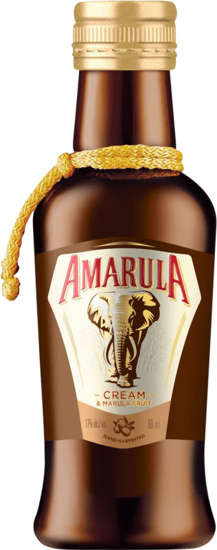 2,95 € Envio grátis | Creme de Licor Amarula África do Sul Garrafinha Miniatura 5 cl