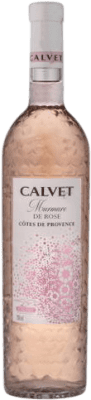 9,95 € Бесплатная доставка | Розовое вино Calvet Murmure Rosé — Розе молодое A.O.C. Côtes de Provence Прованс Франция Syrah — Сира, Garnacha — Гренаш, Monastrell — Монастрель, Cariñena — Кариньян, Cinsault — Сансо 75 cl