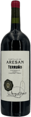 25,95 € Free Shipping | Red wine Castillo de Aresan Terruño Aged D.O. La Mancha Castilla la Mancha y Madrid Spain Tempranillo, Syrah, Cabernet Franc Magnum Bottle 1,5 L