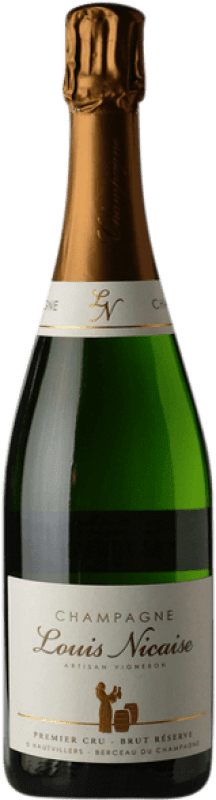 51,95 € Kostenloser Versand | Weißwein Louis Nicaise Brut — Herb Große Reserve — Lange Reifung A.O.C. Champagne Champagner Frankreich Flasche 75 cl