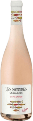 10,95 € Envio grátis | Vinho rosé Domaine Lafage Les Sardines Catalanes Rose Jovem I.G.P. Vin de Pays Côtes Catalanes Languedoque-Rossilhão França Grenache Tintorera, Grenache Cinza Garrafa 75 cl