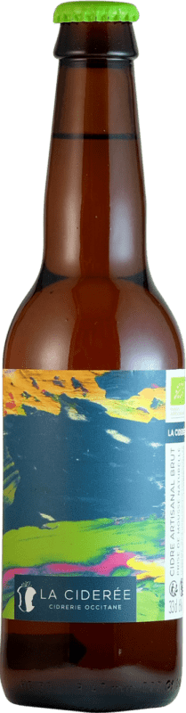 6,95 € Envío gratis | Sidra Cidrerie Occitane La Ciderée Extra Brut Artesanal Francia Botellín Tercio 33 cl Manzana
