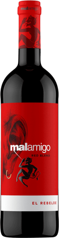 6,95 € 免费送货 | 红酒 Malamigo El Rebelde 年轻的 Castilla la Mancha y Madrid 西班牙 瓶子 75 cl